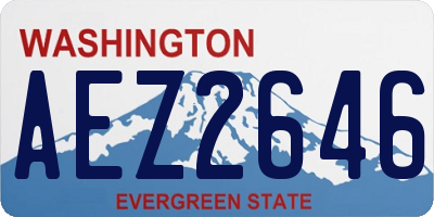 WA license plate AEZ2646