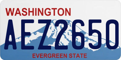 WA license plate AEZ2650