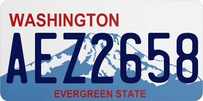 WA license plate AEZ2658