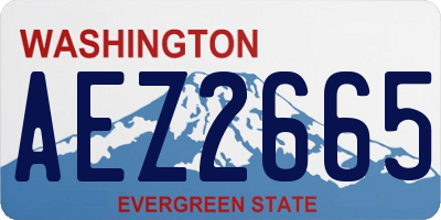 WA license plate AEZ2665