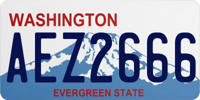 WA license plate AEZ2666