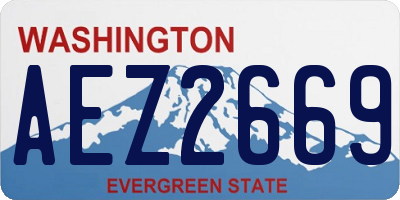 WA license plate AEZ2669