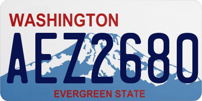 WA license plate AEZ2680