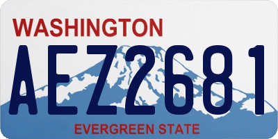 WA license plate AEZ2681