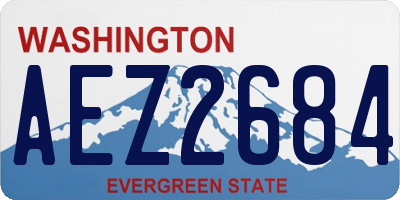 WA license plate AEZ2684