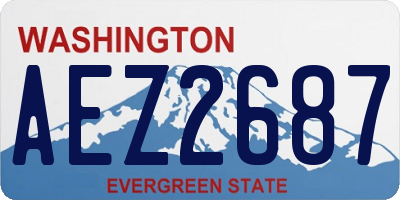 WA license plate AEZ2687