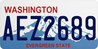 WA license plate AEZ2689