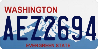 WA license plate AEZ2694