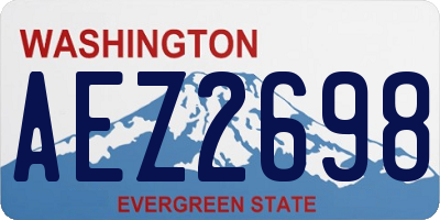 WA license plate AEZ2698