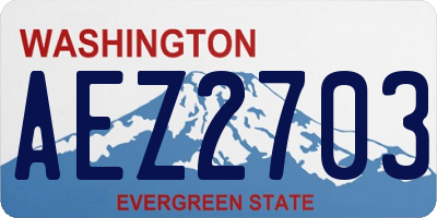 WA license plate AEZ2703