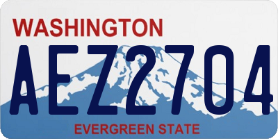 WA license plate AEZ2704
