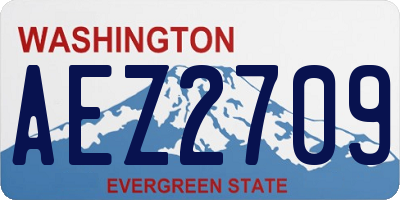 WA license plate AEZ2709