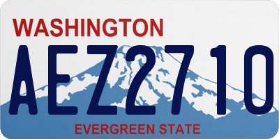 WA license plate AEZ2710