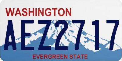 WA license plate AEZ2717