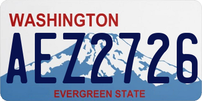 WA license plate AEZ2726