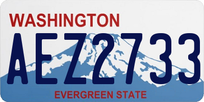 WA license plate AEZ2733