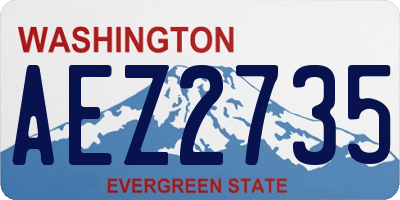 WA license plate AEZ2735