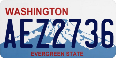 WA license plate AEZ2736