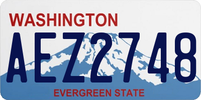 WA license plate AEZ2748