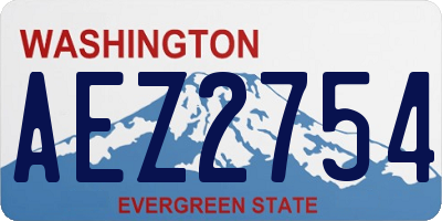 WA license plate AEZ2754