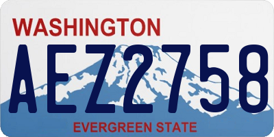 WA license plate AEZ2758