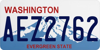 WA license plate AEZ2762