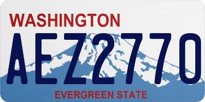 WA license plate AEZ2770
