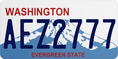 WA license plate AEZ2777