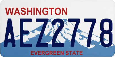 WA license plate AEZ2778