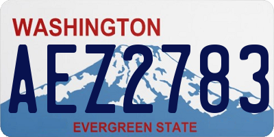 WA license plate AEZ2783