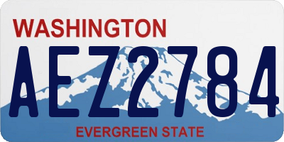 WA license plate AEZ2784