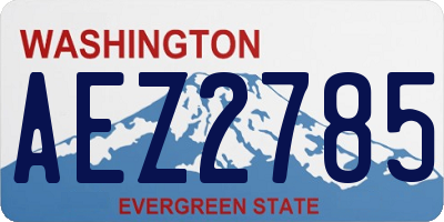 WA license plate AEZ2785