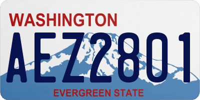 WA license plate AEZ2801