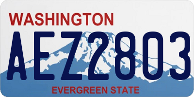 WA license plate AEZ2803