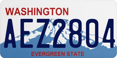 WA license plate AEZ2804