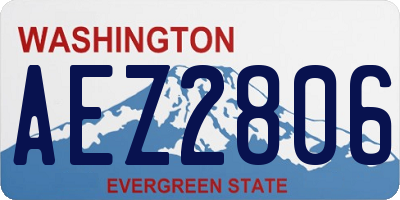 WA license plate AEZ2806