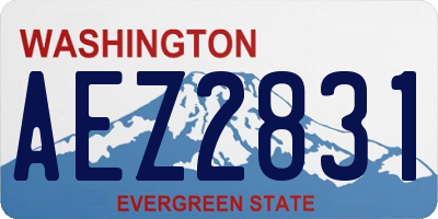 WA license plate AEZ2831