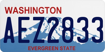 WA license plate AEZ2833