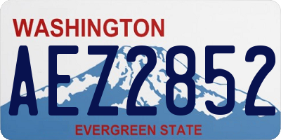 WA license plate AEZ2852