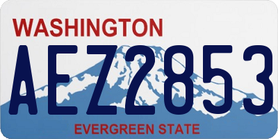WA license plate AEZ2853