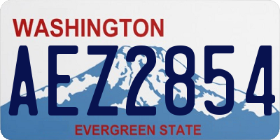 WA license plate AEZ2854