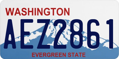 WA license plate AEZ2861