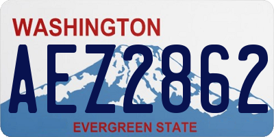 WA license plate AEZ2862