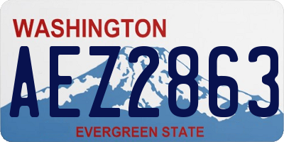 WA license plate AEZ2863