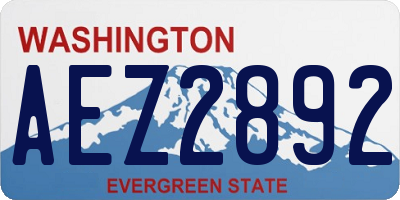 WA license plate AEZ2892