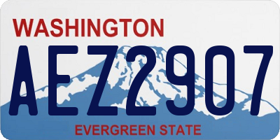 WA license plate AEZ2907