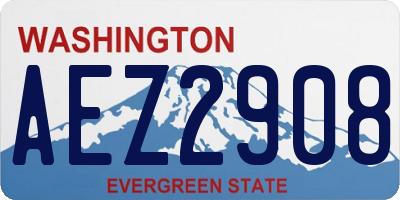 WA license plate AEZ2908