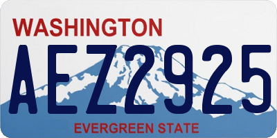 WA license plate AEZ2925