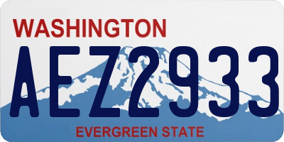 WA license plate AEZ2933