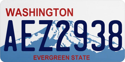 WA license plate AEZ2938